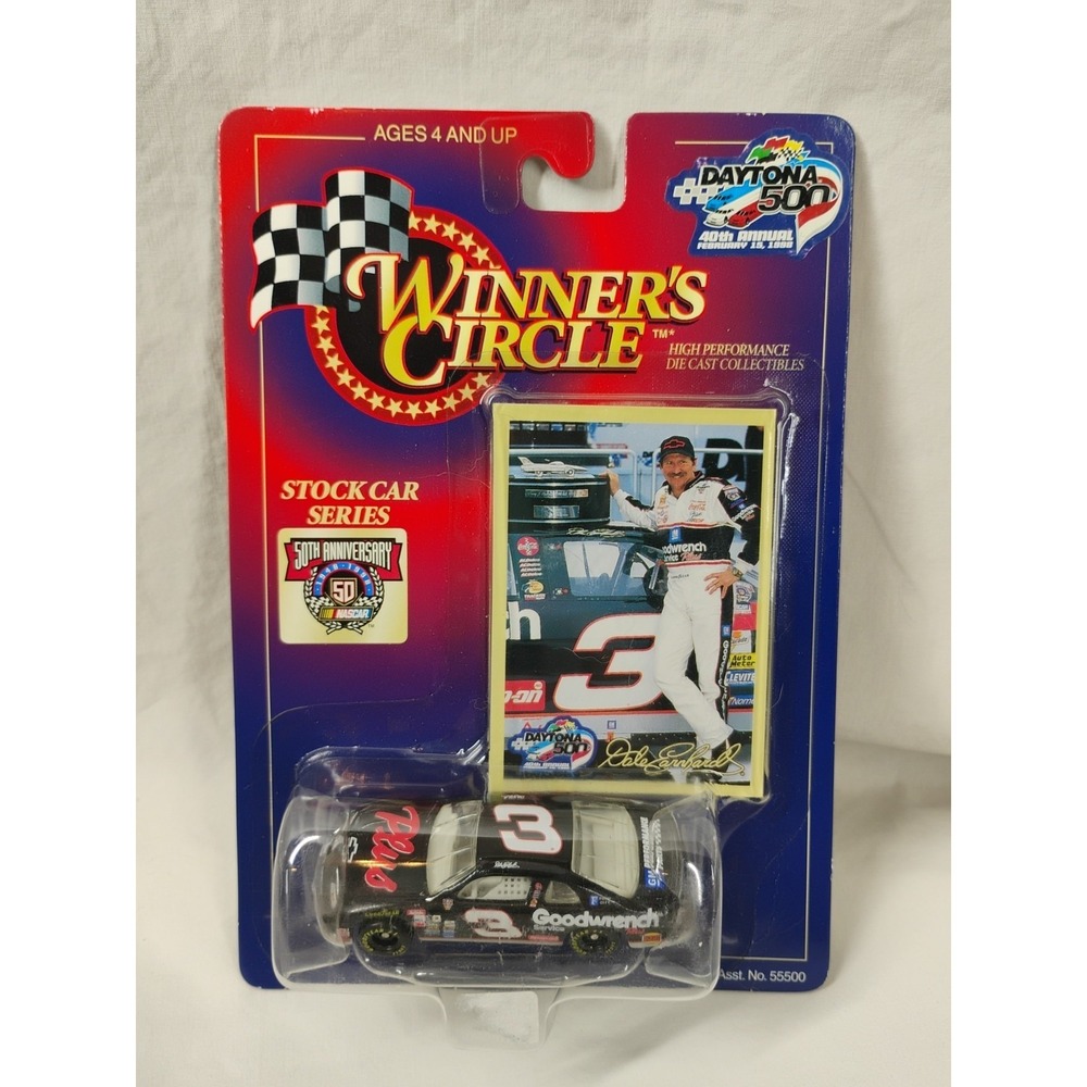 Nascar 1998 Winners Circle #3 Dale Earnhardt 50th Anniversary Diecast Car & Card